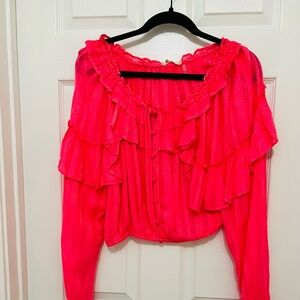 LOVESHACKFANCY Ruffled Crop Top Blouse